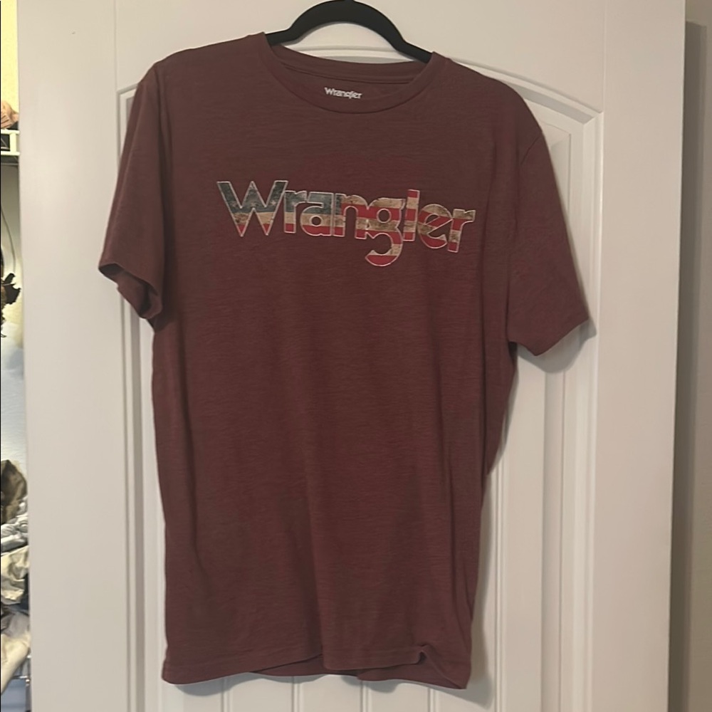 Wrangler Red Short Sleeve Tee Casual Crew